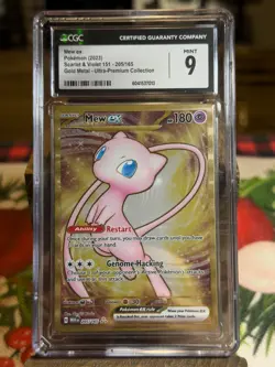 2023 POKEMON SCARLET & VIOLET 151 HYPER RARE #205 MEW EX CGC 9 - Image 1
