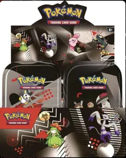 Pokemon TCG: Black Bolt & White Flare Mini Tin Display Factory Sealed! - Image 1