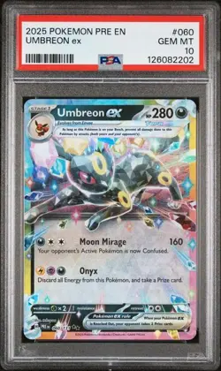 Umbreon ex 060/131 PSA 10 Sv: Prismatic Evolutions Holo Pokemon TCG - Image 1