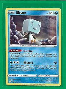 Pokemon TCG SWSH Rebel Clash Eiscue #54/192 Holo Rare - Image 1
