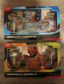 Pokemon Greninja Kingdra EX & Incineroar Torterra EX Special Collection Box - Image 1