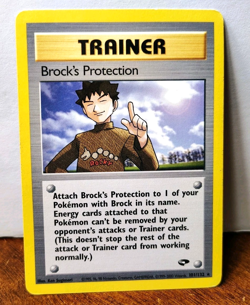 POKEMON BROCK'S PROTECTION 101/132 RARE TRAINER GYM CHALLENGE MP - Image 1
