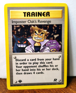 POKEMON IMPOSTER OAKS REVENGE 76/82 1ST EDITION TRAINER TEAM ROCKET LP-NM GENGAR - Image 1