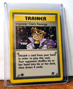 POKEMON IMPOSTER OAKS REVENGE 76/82 1ST EDITION TRAINER TEAM ROCKET LP-NM GENGAR - Image 5