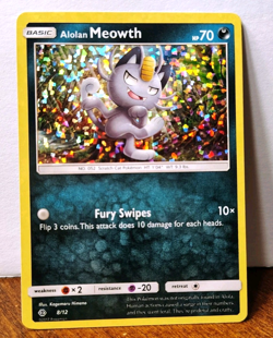 POKEMON ALOLAN MEOWTH 8/12 MCDONALDS PROMO HOLO LP-NM - Image 1