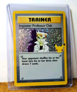 POKEMON IMPOSTER PROFESSOR OAK 73/102 HOLO RARE CELEBRATIONS CLASSIC NEAR MINT - Image 3