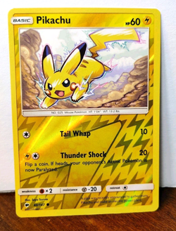 POKEMON PIKACHU 40/147 REVERSE HOLO BURNING SHADOWS MP-LP - Image 1