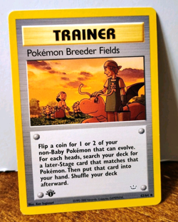 POKEMON BREEDER FIELDS 62/64 1ST EDITION TRAINER NEO REVELATION LP DRAGONITE - Image 1