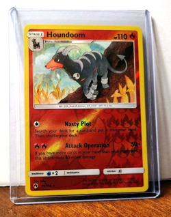 POKEMON HOUNDOOM 46/214 REVERSE HOLO RARE LOST THUNDER LP-NM - Image 5