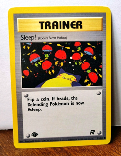 POKEMON SLEEP! 79/82 1ST EDITION TRAINER TEAM ROCKET LP-NM SNORLAX - Image 1