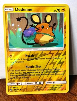 POKEMON DEDENNE 84/214 REVERSE HOLO LOST THUNDER MP-LP - Image 1