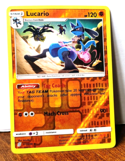 POKEMON LUCARIO 117/236 REVERSE HOLO RARE UNIFIED MINDS LP-NM GIRATINA GARCHOMP - Image 1