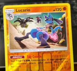 POKEMON LUCARIO 117/236 REVERSE HOLO RARE UNIFIED MINDS LP-NM GIRATINA GARCHOMP - Image 5