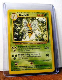 POKEMON BEEDRILL 17/102 NON-HOLO RARE BASE SET LP - Image 5