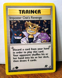 POKEMON IMPOSTER OAK'S REVENGE 76/82 1ST EDITION TEAM ROCKET MP-LP GENGAR - Image 1