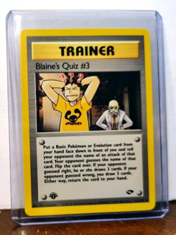 POKEMON BLAINE'S QUIZ #3 112/132 1ST EDITION TRAINER GYM CHALLENGE NM NEAR MINT - Image 5