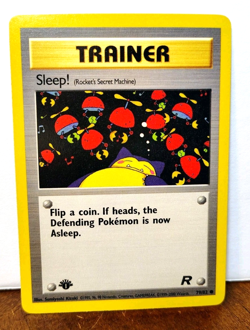 POKEMON SLEEP! 79/82 1ST EDITION TRAINER TEAM ROCKET NM NEAR MINT SNORLAX - Image 1