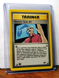 POKEMON BLAINE'S QUIZ #2 111/132 1ST EDITION TRAINER GYM CHALLENGE NM NEAR MINT - Image 5