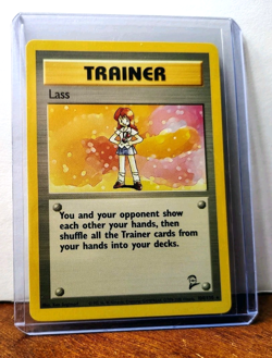 POKEMON LASS 104/130 RARE TRAINER BASE SET 2 LP-NM - Image 5