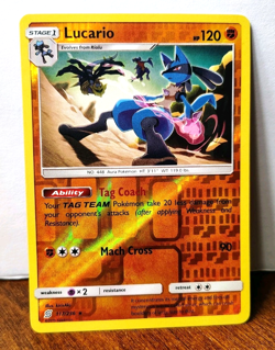 POKEMON LUCARIO 117/236 REVERSE HOLO RARE UNIFIED MINDS LP GIRATINA & GARCHOMP - Image 1