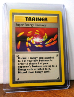 POKEMON SUPER ENERGY REMOVAL 79/102 RARE TRAINER BASE SET LP - Image 5