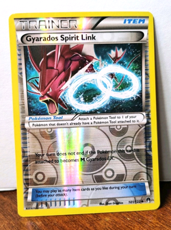 POKEMON GYARADOS SPIRIT LINK 101/122 REVERSE HOLO TRAINER BREAKPOINT MP-LP - Image 1