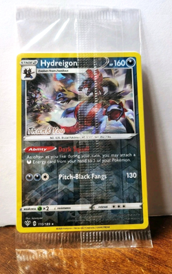 POKEMON HYDREIGON 110/189 REVERSE HOLO RARE THANK YOU PROMO SEALED - Image 1