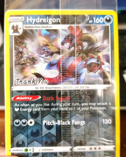 POKEMON HYDREIGON 110/189 REVERSE HOLO RARE THANK YOU PROMO SEALED - Image 2