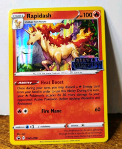 POKEMON RAPIDASH SWSH270 HOLO SILVER TEMPEST PRERELEASE PROMO NM NEAR MINT - Image 1
