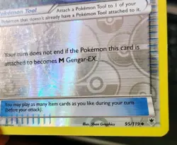 POKEMON GENGAR SPIRIT LINK 95/119 REVERSE HOLO TRAINER XY PHANTOM FORCES MP-LP - Image 5