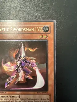 Yugioh Mystic Swordsman LV2 SOD-EN011 Ultimate Rare 1st Edition NM - Image 3