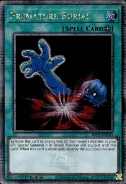 Premature Burial - Quarter Century Secret Rare 1st Ed. RA03-EN103 - NM - YuGiOh - Image 1