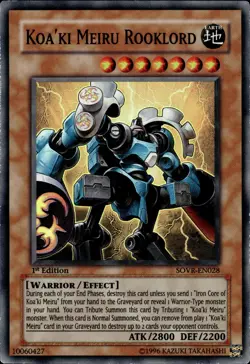 Koa'ki Meiru Rooklord - Super Rare 1st Edition SOVR-EN028 - LP - YuGiOh - Image 1