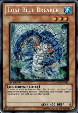 Lost Blue Breaker - Secret Rare 1st Edition GENF-EN083 - MP - YuGiOh - Image 1