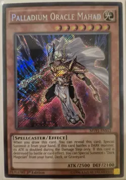 YuGiOh Palladium Oracle Mahad Secret Rare 1st Edition MVP1-ENS53 - Image 1