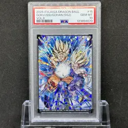 PSA 10 Japanese Dragon Ball Itajaga Card Son Goku Gohan Full Art Super Saiyan 2 - Image 1