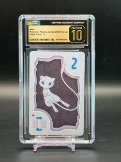 CGC PRISTINE 10 Mew Pokemon Playing Cards Korean Paper Safari 2 - Image 1