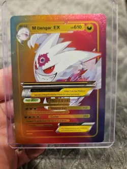 M Gengar EX Rainbow Foil Fan Art Vinyl Collector Pokemon Card - Image 1