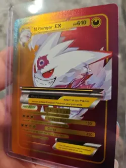 M Gengar EX Rainbow Foil Fan Art Vinyl Collector Pokemon Card - Image 4