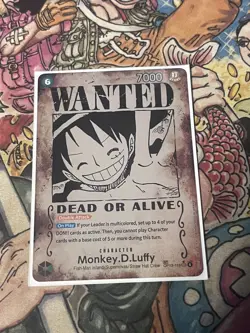Monkey.D.Luffy Op13-118 (SP) SEC Wanted Poster One Piece Card - Image 1
