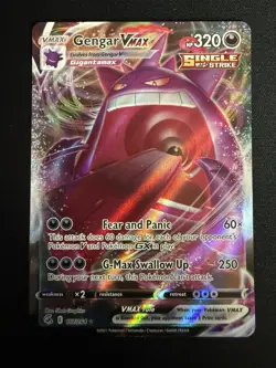 Pokemon TCG Fusion Strike Gengar VMAX Ultra Rare Holo Card 157/264 - Image 1