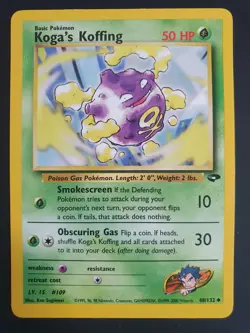Koga's Koffing 48/132 - Gym Challenge Set - Pokemon Card - Lightly Played - Image 1