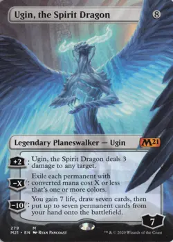 Ugin, the Spirit Dragon (Borderless) Core Set 2021 Regular MTG NM - Image 1