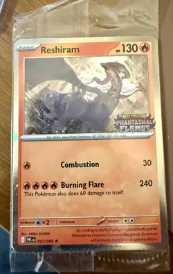Pokemon Phantasmal Flames Reshiram 017/094 Barnes & Noble Promo Stamped Sealed - Image 1