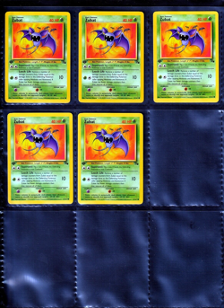 Pokemon ZUBAT LOT OF 5 1ST EDITION 57/62 Fossil Base Set Appear Never Played - Image 1