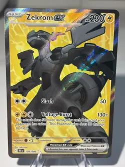 Pokemon 2025 Scarlet and Violet Black Bolt Zekrom EX #158/086 Ultra Rare NM - Image 1