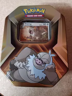 NIB Sealed Pokemon TCG Triple Whammy Collector Tin Slacking Booster Packs Foils - Image 1
