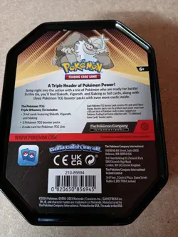 NIB Sealed Pokemon TCG Triple Whammy Collector Tin Slacking Booster Packs Foils - Image 2