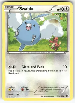 Swablu Legendary Treasures Common Pokemon Lightly played - Image 1