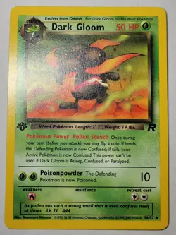 Dark Gloom Pokemon Team Rocket 1st Edition Regular Uncommon PKMN NM/M - Image 1